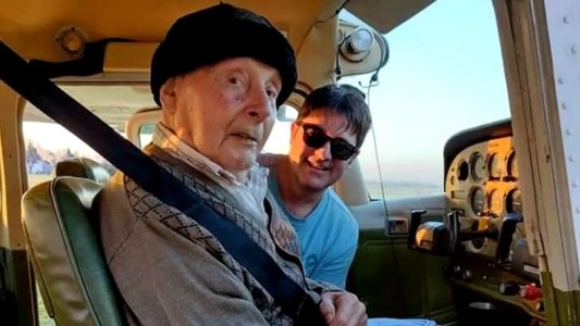 A sus 94 años un cordobés cumplió su sueño de volver a volar