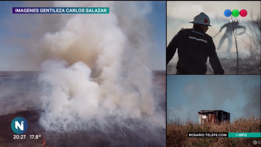 Voluntarios continúan trabajando para apagar el fuego en las islas