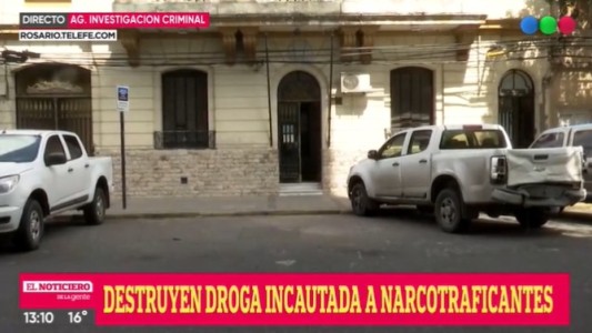 Exhibieron casi 400 kilos de marihuana frente a la seccional sexta