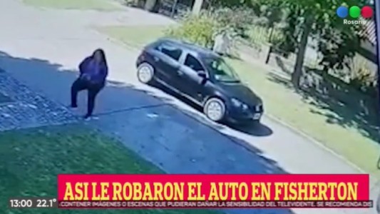 Video: dos delincuentes robaron un auto a punta de pistola en Fisherton