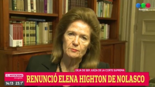 La jueza Elena Highton de Nolasco renunció a la Corte Suprema