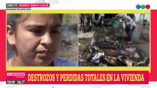 Una casa de familia ardió en llamas en barrio Santa Lucía