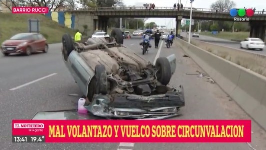 Feroz accidente vial: perdió el control, chocó y tumbó