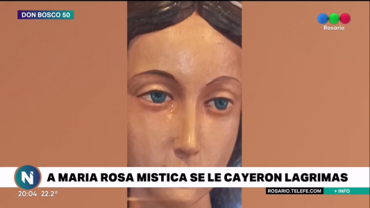 La Virgen María Rosa Mística con lágrimas en los ojos