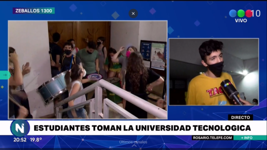 Protesta de estudiantes de la UTN por la elección del decano