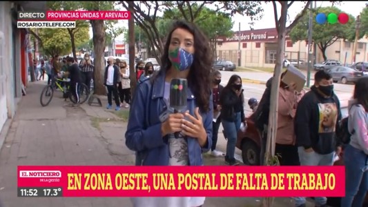 Tres cuadras de cola por puestos de trabajo en un comercio de indumentaria