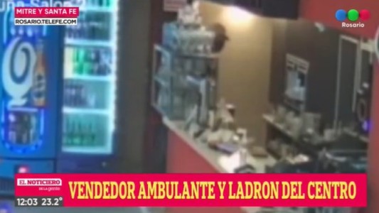 Vendedor ambulante y ladrón del centro