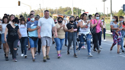 Dolor, bronca e incidentes en la marcha por el crimen en Bermúdez