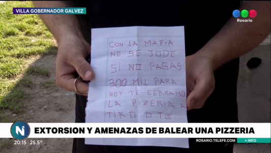 Extorción económica y amenaza a una pizzería de VGG: “Con la mafia no se jode”