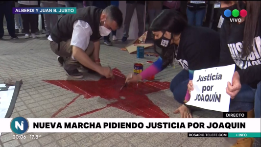 Pintaron una estrella para recordar a Joaquín y su familia reclamó justicia