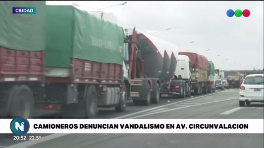 Camioneros denuncian vandalismo en Circunvalación