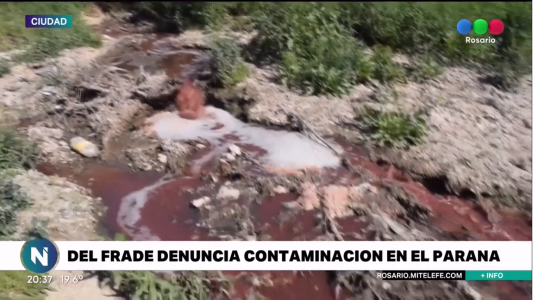 Cordones Industriales: denuncian 75 caños que vierten desechos industriales sin control al río Paraná