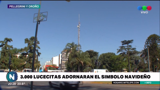 Ya se palpita la Navidad: comenzó el armado del arbolito del Parque Independencia