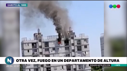 Se incendió un departamento el 9° piso de Gaboto al 1800 y la familia perdió todo