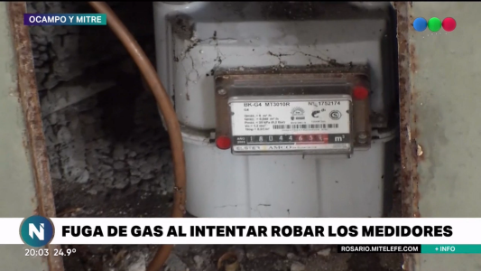 Fuga de gas por robo en medidores en Ocampo y Mitre