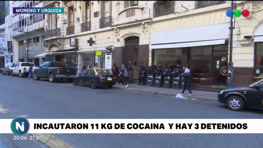 Narcotráfico en Rosario: tres detenidos y once kilos de cocaína secuestrados