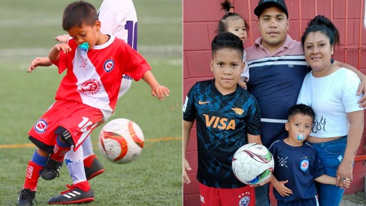 La historia del nene de 6 años que juega al fútbol con chupete
