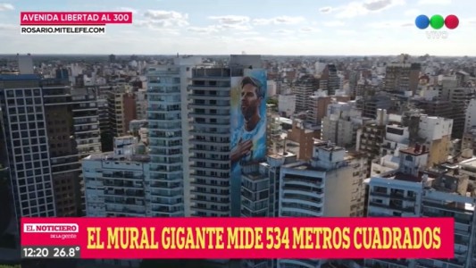 Este lunes se inaugura el mayor mural en homenaje a Lionel Messi en Rosario
