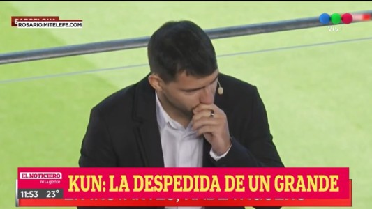 "Decidí dejar de jugar al fútbol", confirmó Agüero entre lágrimas
