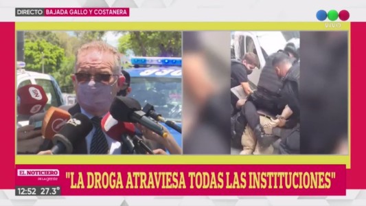 Lagna sobre el policía que tomó cocaína y golpeó: ”Es un enfermo y tedrá una dura sanción disciplinaria”