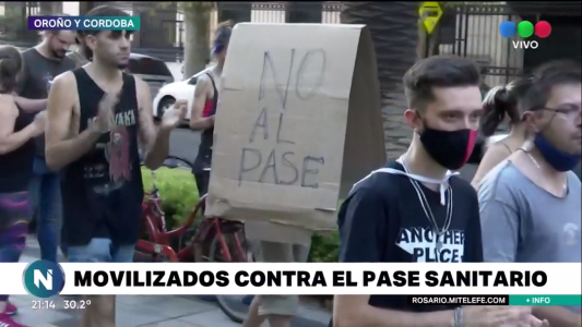 Movilización anti Pase Sanitario