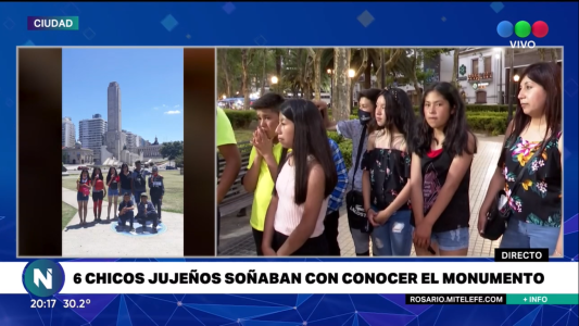 Chicos jujeños cumplieron el sueño de conocer el Monumento