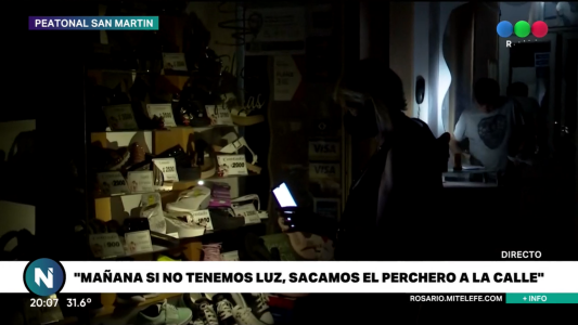 Comercios sin luz en pleno centro y a dos días del 24