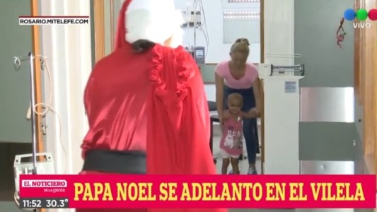Llegó Papá Noel al Hospital de Niños