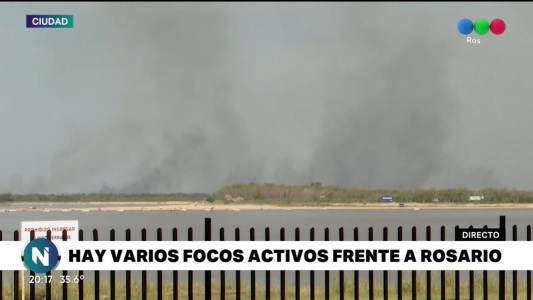 Continúan los incendios en las islas entrerrianas: hay dos importantes focos frente a Rosario