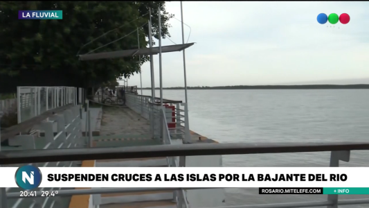 Suspenden el servicio de lanchas por la bajante del río