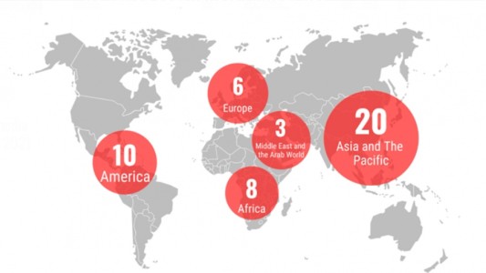 Durante el 2021, 45 periodistas fueron asesinados en todo el mundo