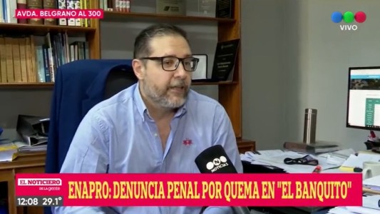 El ENAPRO realizó una denuncia por quemas en el Banquito San Andrés