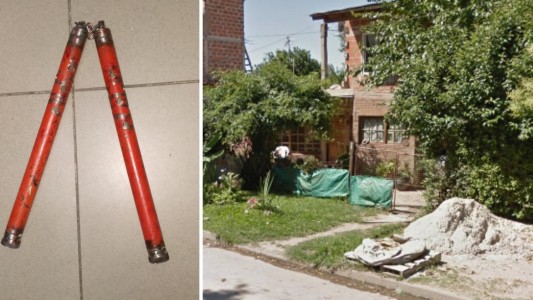 Una de Bruce Lee: un hombre se atrincheró en su casa y amenazó a los policías con un nunchaku