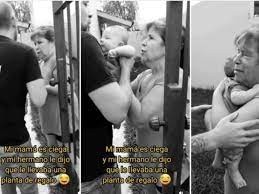 Video: el momento en que una abuela ciega conoce a su nieto nacido en pandemia