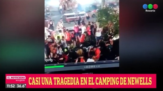 Video impactante: se cayó una rama gigante sobre una familia en la zona de parrilleros de Newell´s