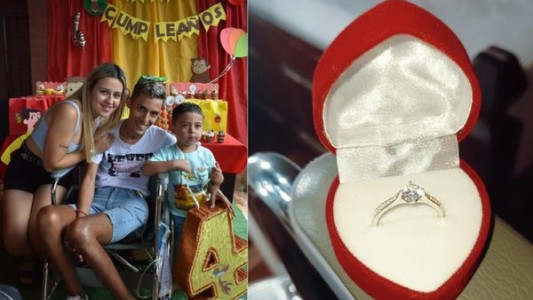 Lo balearon en la nuca, sobrevivió y le propuso casamiento a su novia en una milanesa