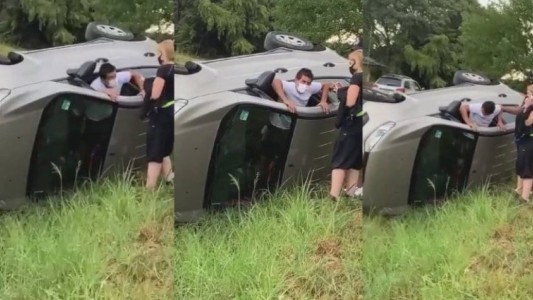 Héroe sin capa: el Pulga Rodríguez ayudó a una mujer que tuvo un accidente de tránsito