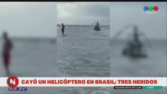 Cayó un helicóptero con turistas argentinos en una playa de Brasil