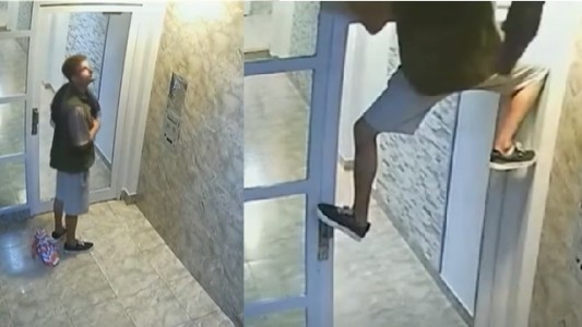 Video: el ladrón "araña" que trepa y se roba los focos