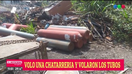 Explotó una chatarrería y volaron los tubos como misiles