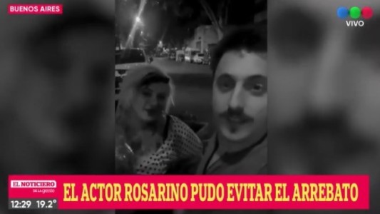El actor rosarino Tomás Quintín Palma estaba grabando un vivo y casi les roban