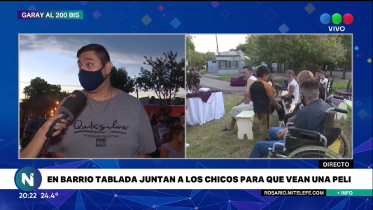 Pizzas, hamburguesas y una peli en barrio Tablada