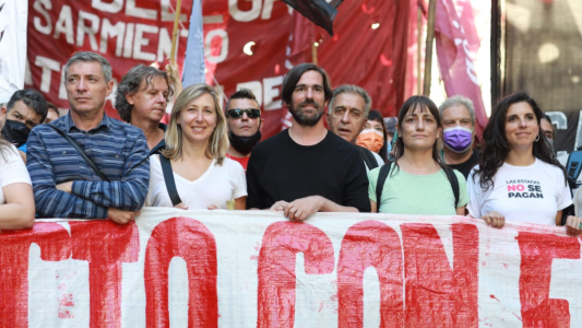 La Izquierda se movilizó contra los pagos al Fondo: "Las estafas no se pagan"
