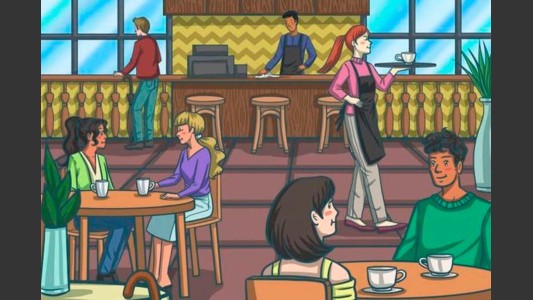 Reto viral: encontrá el paraguas oculto en el restaurante en 5 segundos