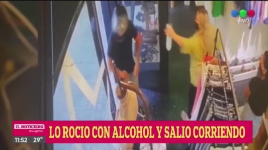 Espantó a un ladrón arrojándole sanitizante en los ojos