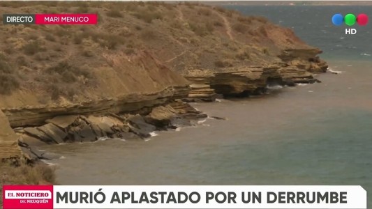Un hombre murió aplastado tras un desmoronamiento de rocas en un lago de Neuquén