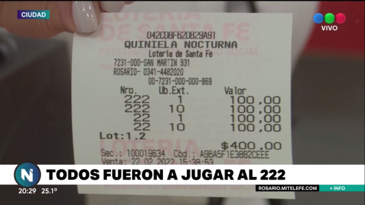 Un día capicúa: todos fueron a jugar el 222