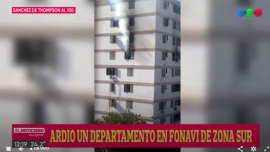 Arde en llamas el séptimo piso de un edificio en zona sur