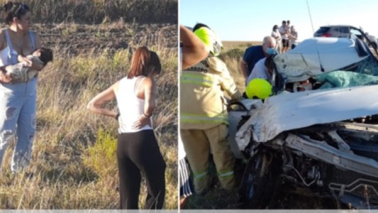 Una mujer policía decidió amamantar a una bebé tras tremendo choque cerca de Algarrobo