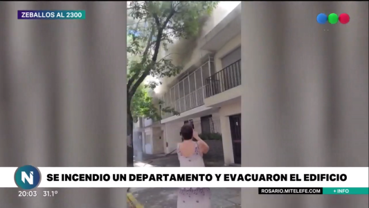 Se incendió un departamento y evacuaron un edificio en Zeballos al 2300
